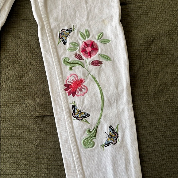💐Levi Strauss~550 Vintage Floral Embroidered Relaxed Fit Tapered Leg Jeans - Picture 5 of 6
